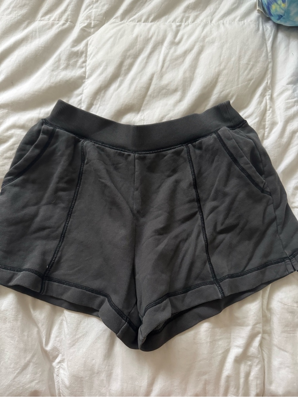 Aerie Go To Stitch Shorts - Gray - Picture 5 of 7